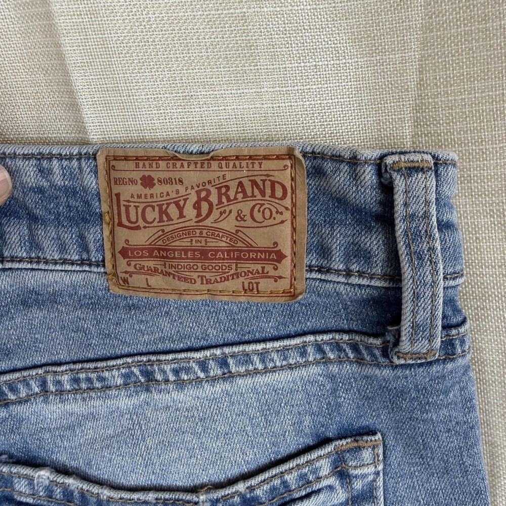 Lucky Brand Ava Crop Jeans Womens 8/29 Medium Wash Slim Raw Hem Stretch Denim - Picture 10 of 15